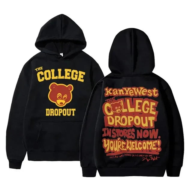 Rapper Kanye West Graduation Printed Hoodie Ohberri
