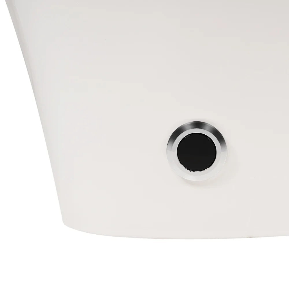 Smart Toilet with Foot Sensor Auto Flush Soft Close Heated Seat Night Light Ohberri