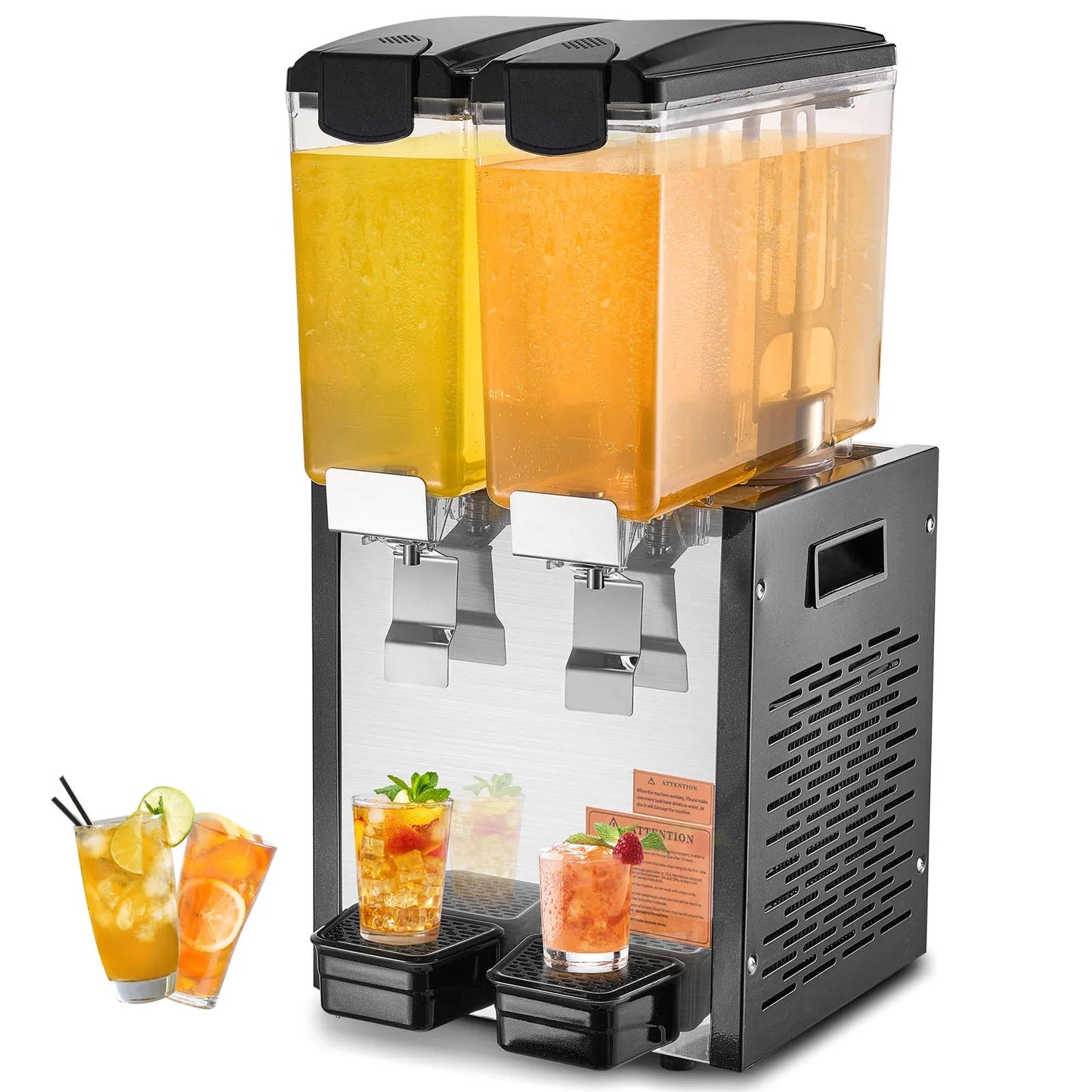 Tanks Commercial Beverage Dispenser 10L/12L/18L Per Tank Juice Dispenser Stainless Steel Ohberri