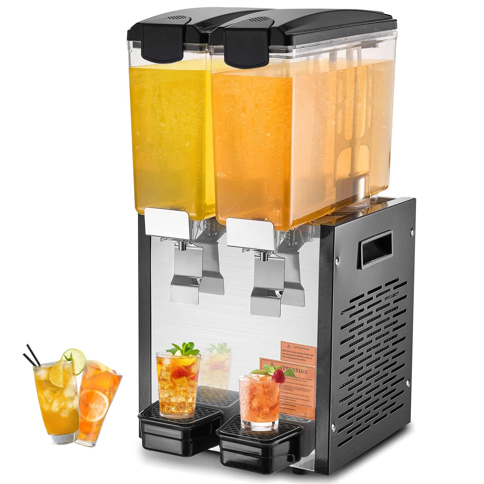 Tanks Commercial Beverage Dispenser 10L/12L/18L Per Tank Juice Dispenser Stainless Steel Ohberri