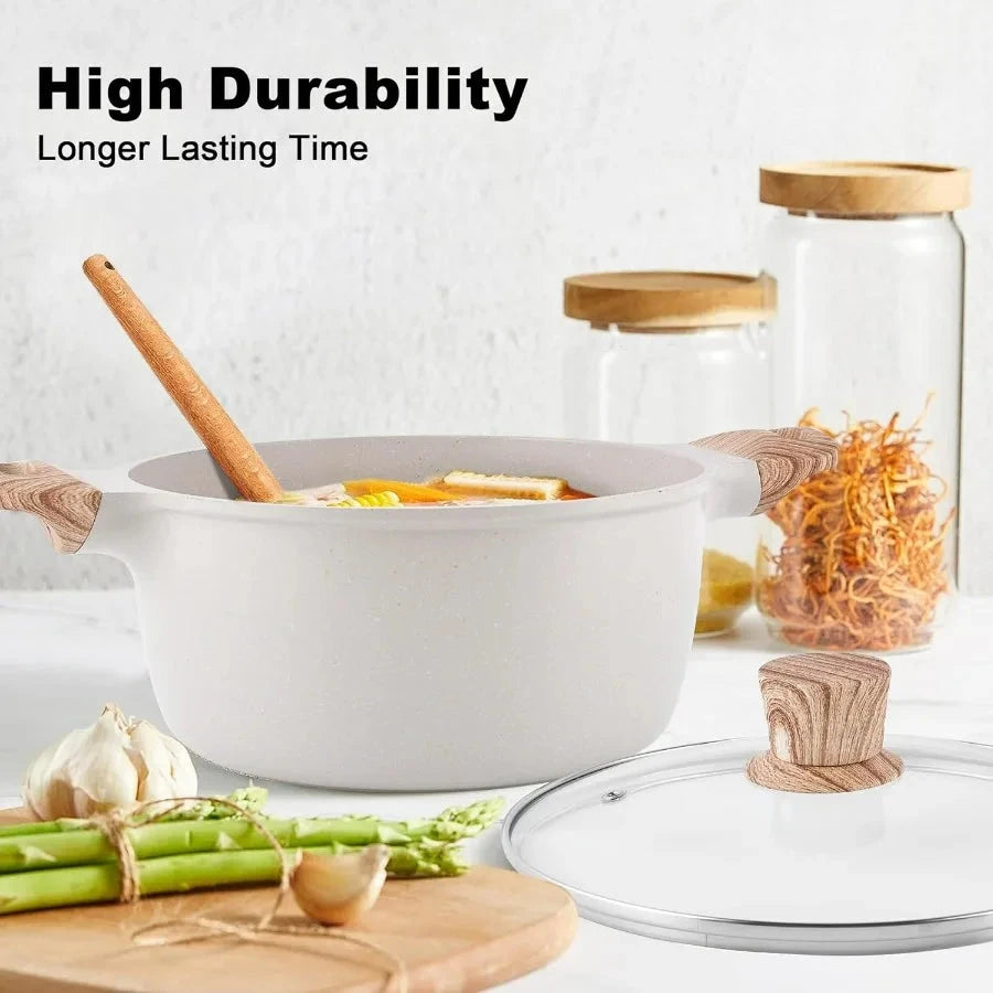 20Pcs Cookware Sets Nonstick Pots and Pans Set Granite Ohberri