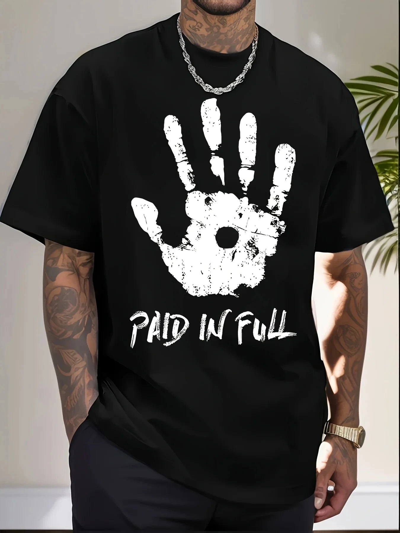 Paid In Full Tshirt Round Neck Short Sleeve Ohberri