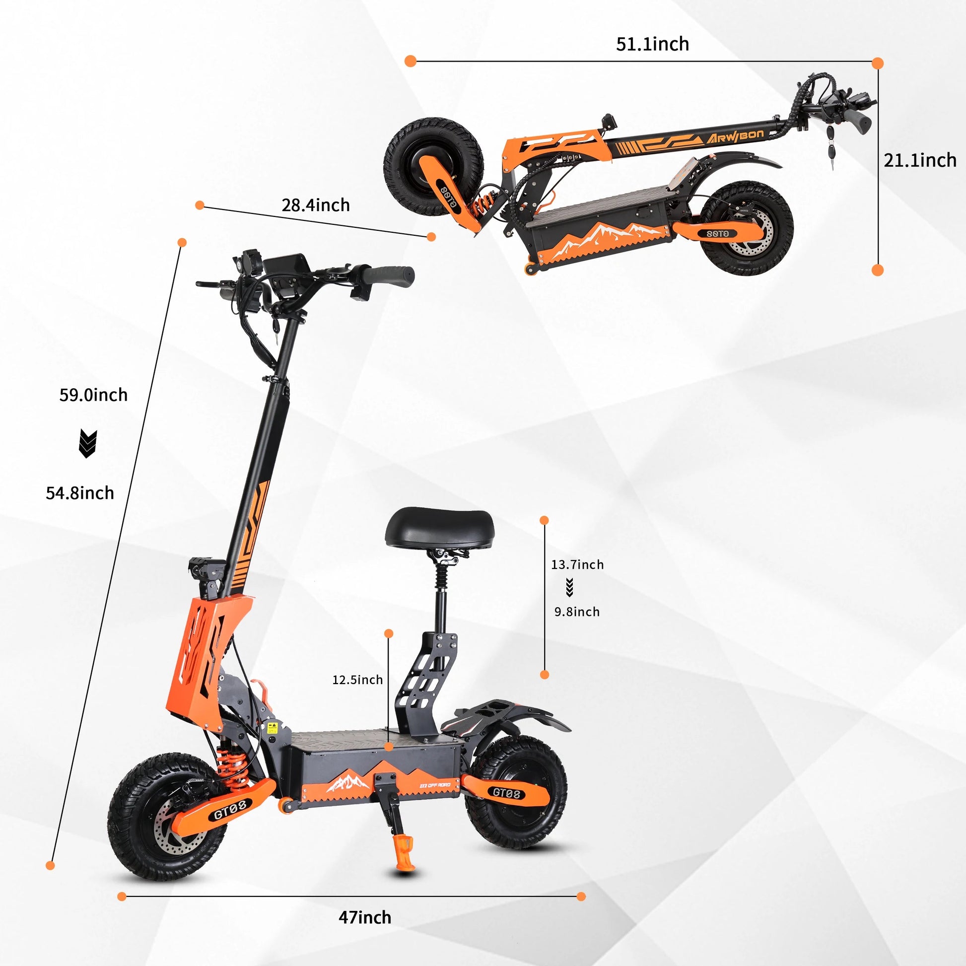 5600W Adult Electric Scooter Dual Motor Top Speed 46MPH,60V27AH, 11-inch Off-Road Tires Sport Ohberri