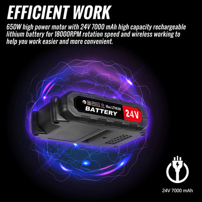 Weed Trimmer Lawn Electric Brushles 2-in-1 Cordless String Grass Trimmer Cutter Fast Charger With 2 xBattery for Yard Garden - Ohberri