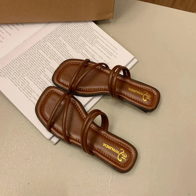 French-style thin-strap sandals Ohberri
