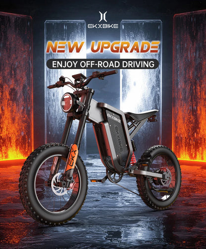 Electric Bike 2000W 48V35AH 55km/h 20“*4.0 Off Road Mountain Ebike - Ohberri