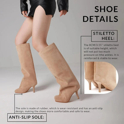 Women's Suede Knee High Boots Ohberri