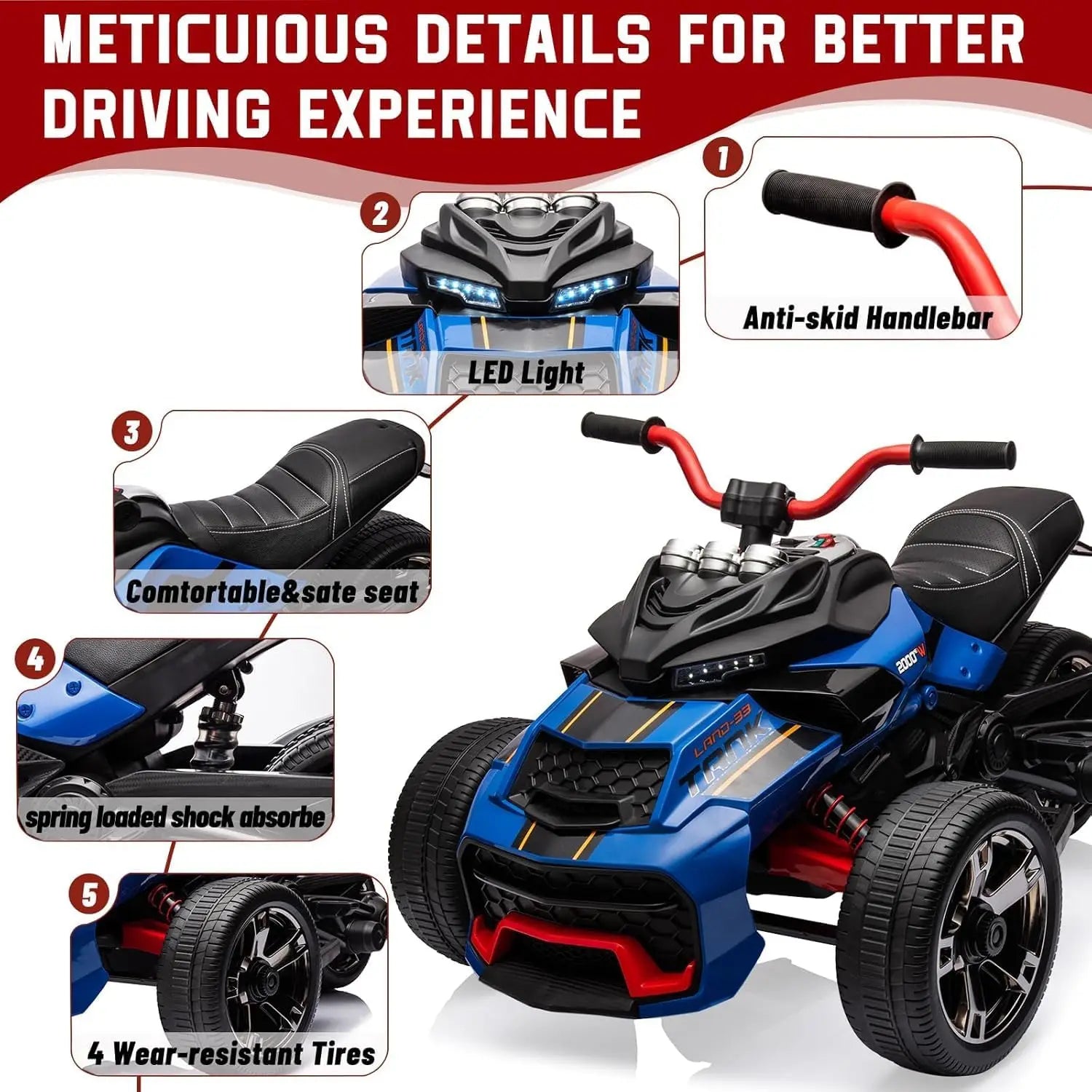 Kids Electric Ride on Car Remote Control 7MPH Ohberri