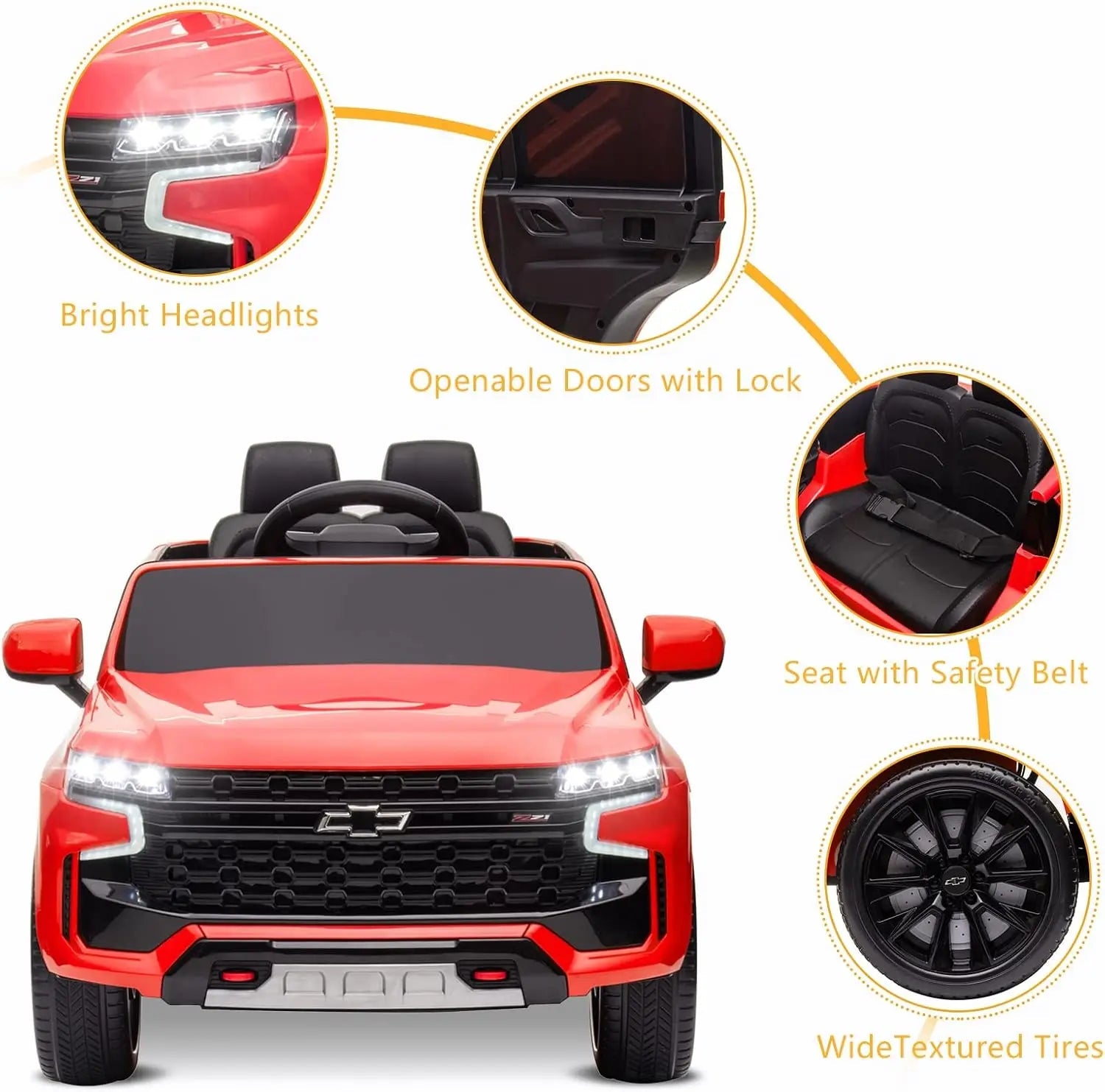 12V Ride on Car w/Remote Control, Licensed Chevrolet Tahoe Ohberri