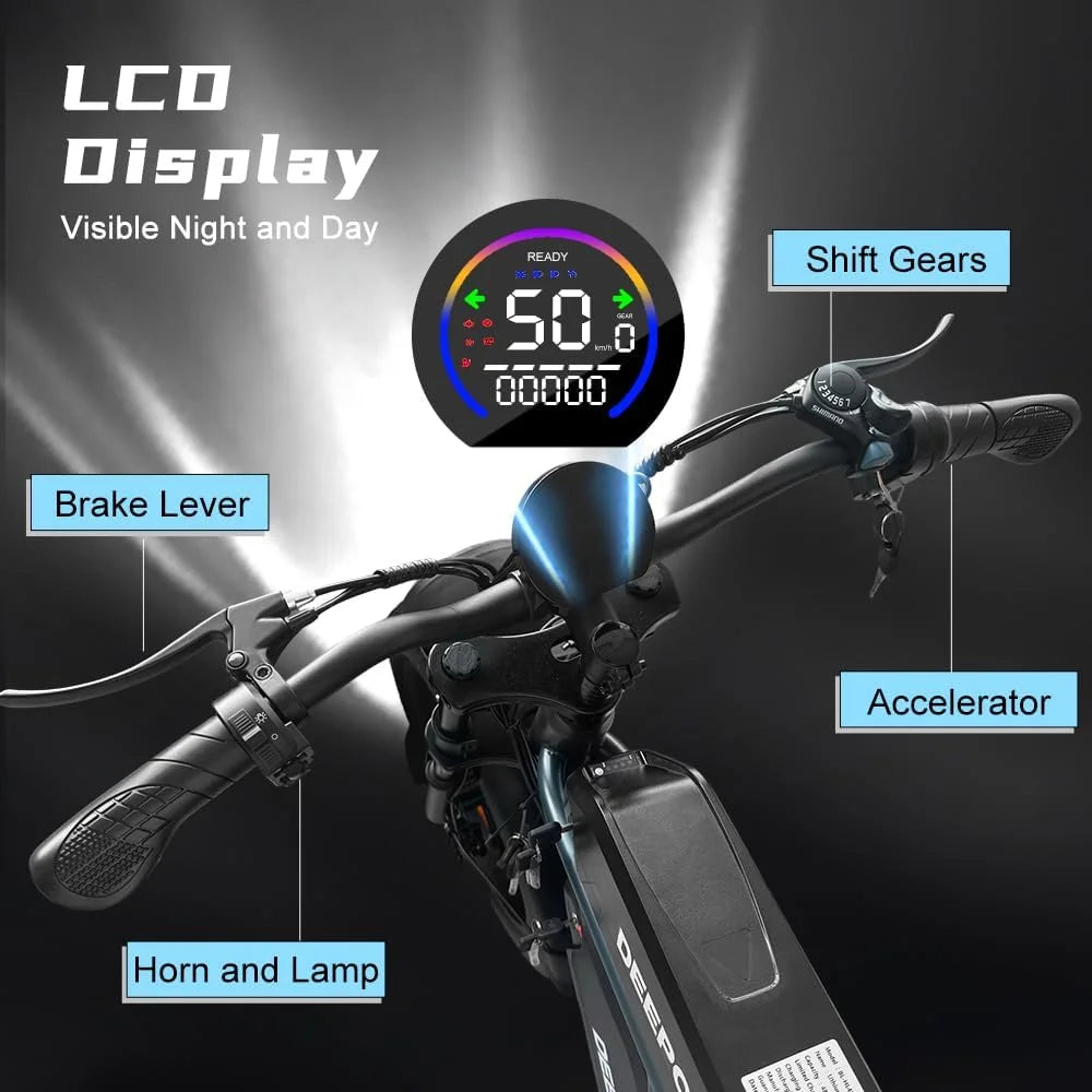 QS7 Electric Bike 1500W 48V 60AH - Ohberri