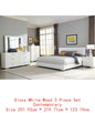 5-Piece High Gloss White Full Bedroom Set - Modern Design with Storage - Ohberri