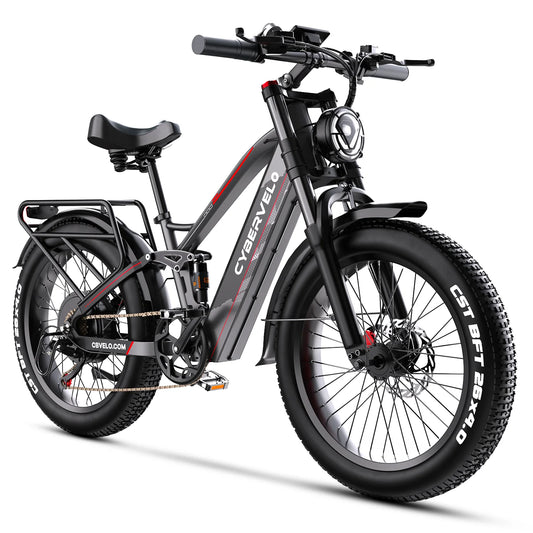 High speed electric ebike for adults, 52V ebike,40AH battery ,full suspension bicycle,hydraulic ebike,fat tyre 26inch 3000W - Ohberri