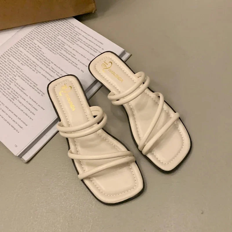 French-style thin-strap sandals Ohberri