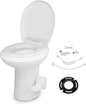 RV Toilet, Gravity Flush Toilet with Foot Pedal Flush,Standard Height Gravity Camper Toilet For RVs,Trailers,and Outdoor Campers Ohberri
