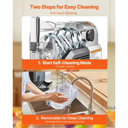 Succebuy 2L Slushie Machine No Ice Needed Margarita Machine with Self-Cleaning Frozen Margaritas Frappés Milkshake for Home Ohberri