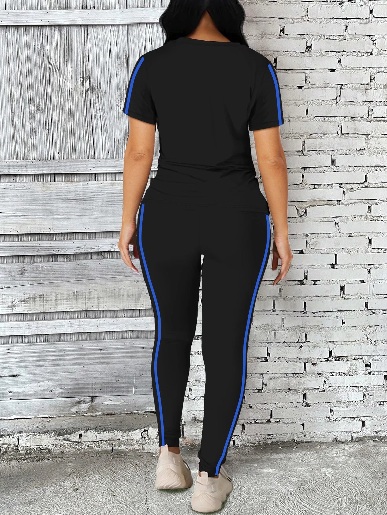 Two-Piece Set Sportswear Short Sleeve Trousers Ohberri