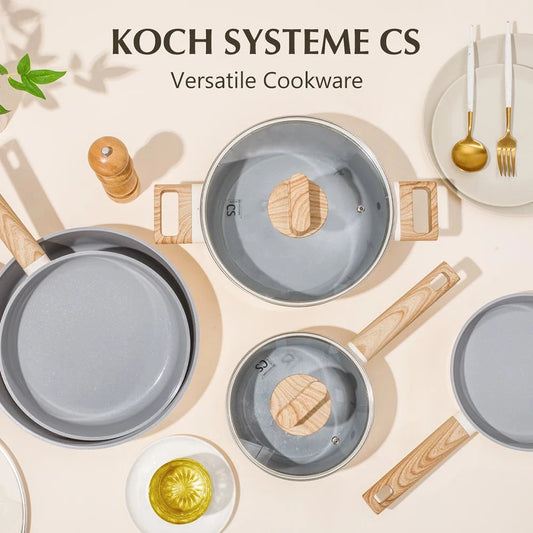 8 Piece Pan and Pot Set with Lid Ohberri