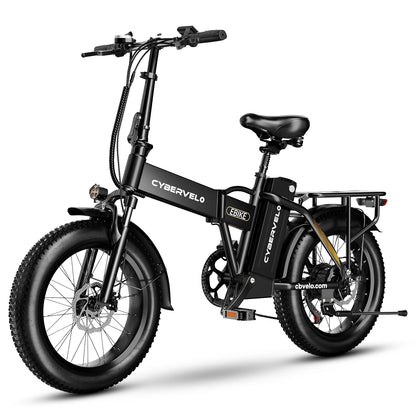 1000W Folding Electric Bike, 48V 20AH 30+MPH, 80 Miles Max Range, 20" Tire - Ohberri