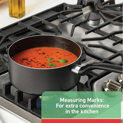 20 Piece Non-Stick Pots and Pans Cookware Set, Grey Ohberri