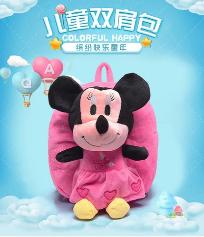 Hello Kitty KT Mickey Mouse Cat Cartoon PP Cotton Short Plush Doll Kindergarten Children Backpack Boys Girls Schoolbag - Ohberri