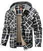 Men's Jackets Winter Hooded Warm Coat Casual Thicken Plaid Ohberri