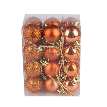 24Pcs Christmas Ball Christmas Tree Decoration Ornaments Ohberri