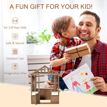 Kids Wooden Playhouse Cottage Ohberri