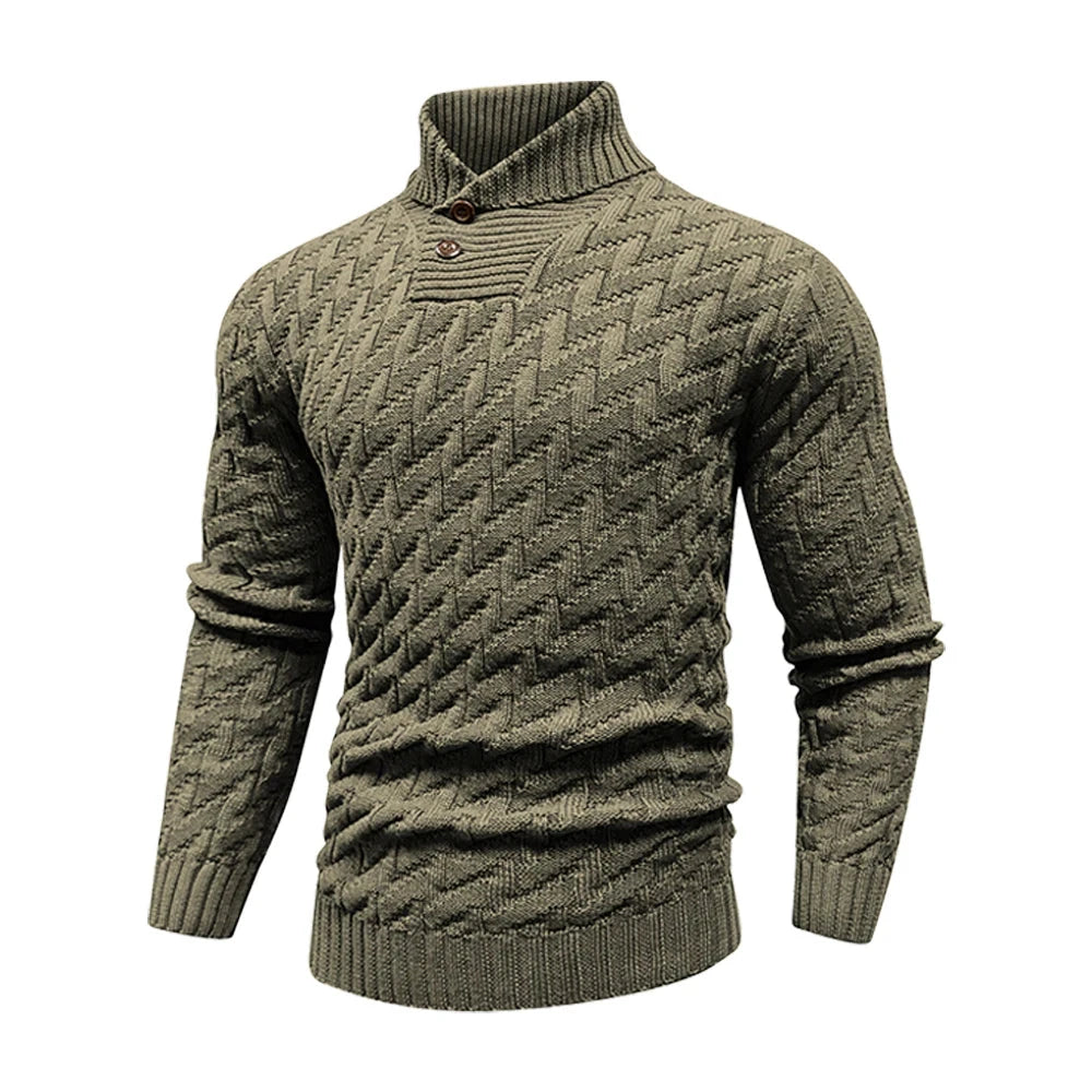 Men's Sweater Winter Shawl Collar Pullover Sweater Ohberri