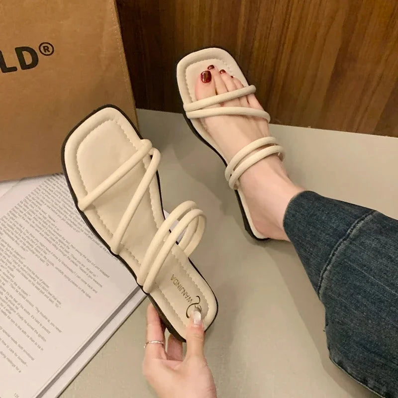 French-style thin-strap sandals Ohberri