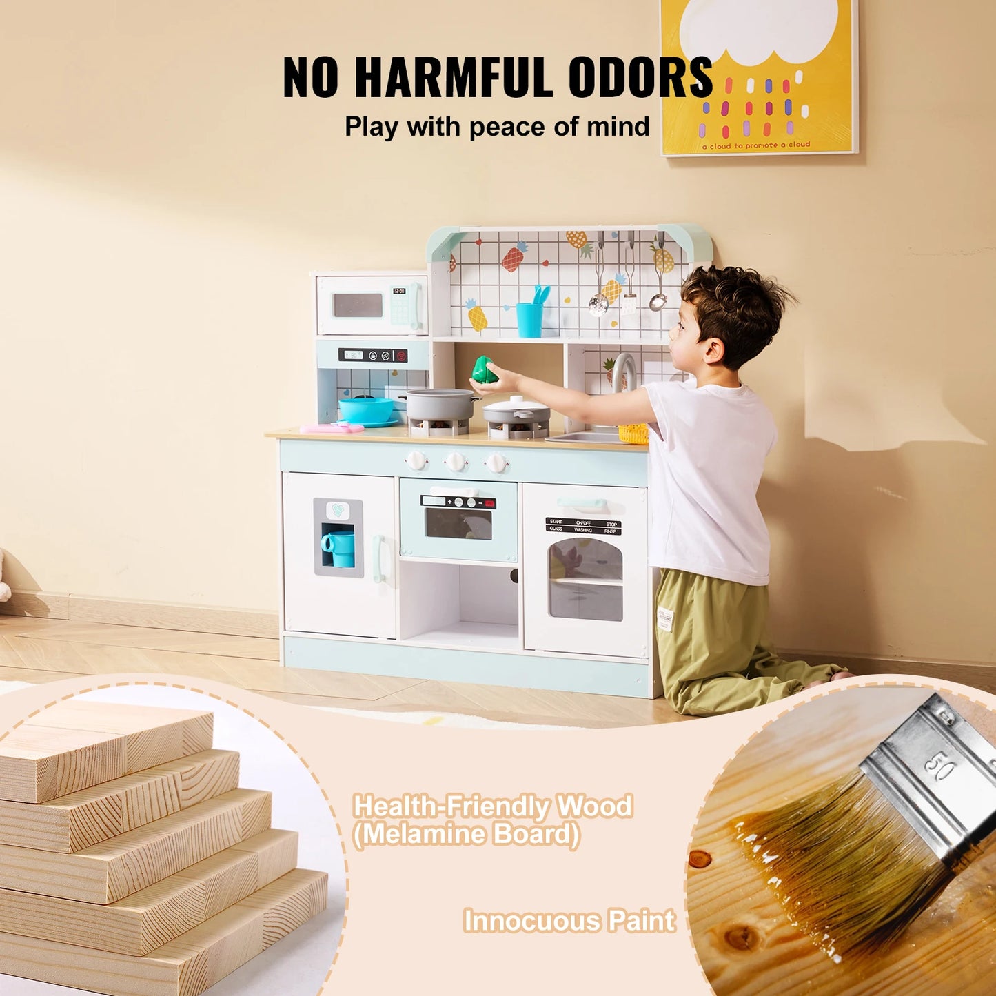 Kitchen Play Set Simulated Cooking Food Tableware - Ohberri