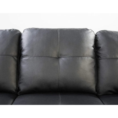 Sectional Sofa Couch, Modern 4-Seaters Living Room Furniture Sets with Chaise Lounge, Ottoman & 2 Pillows | L Shape Couch - Ohberri