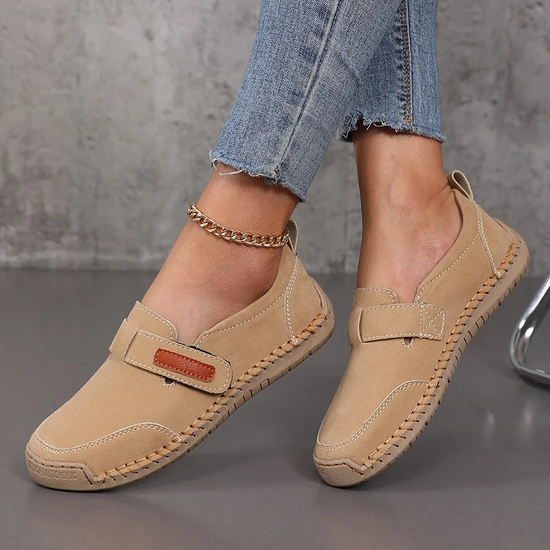 Casual Comfortable Slip on Loafers Women Leather Shoes Ohberri