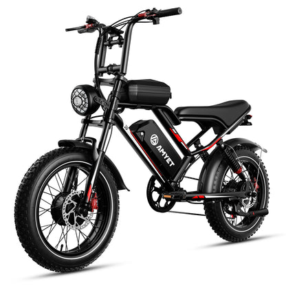 Electric Bike 2000W Dual Motor 48V 25AH Battery 20" - Ohberri
