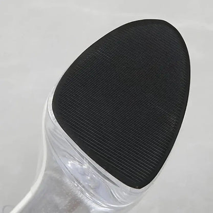 Stiletto Sandals - Open Toe, Transparent Ankle Strap, High Heels Ohberri