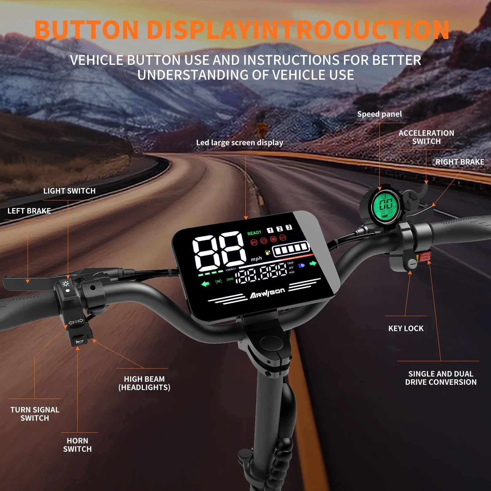 5600W Adult Electric Scooter Dual Motor Top Speed 46MPH,60V27AH, 11-inch Off-Road Tires Sport Ohberri