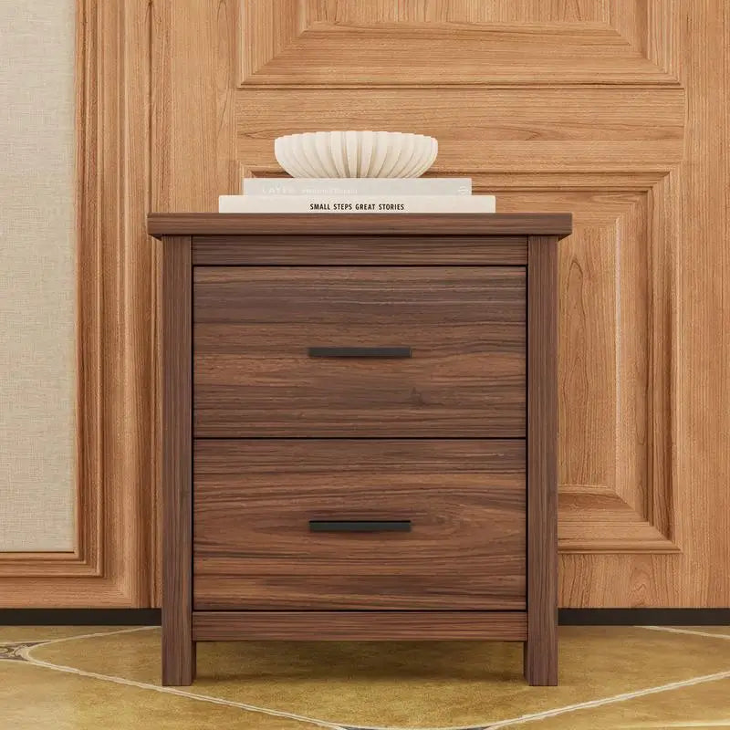 4-Piece Bedroom Set, Queen Size Bed Frame with Storage Headboard & Charging Station, 2 Nightstands with 2 Drawers - Ohberri