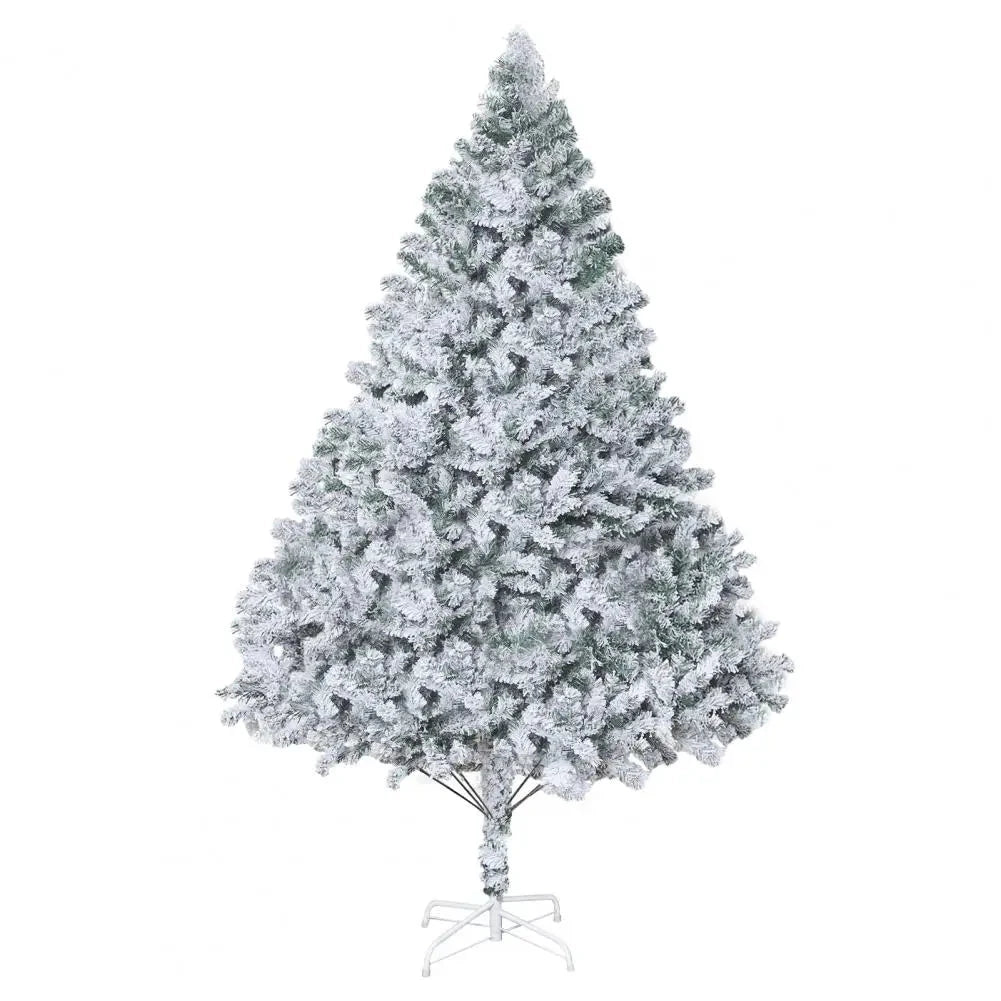 6.9ft White Flocked Artificial Christmas Tree, Snow Ohberri