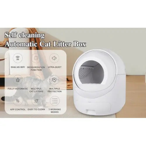 Smart Automatic Litter Box App Controls 4G WiFi, Double Deodorization My Store