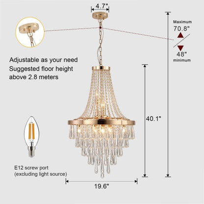 Golden Crystal Chandelier Inkedjoy