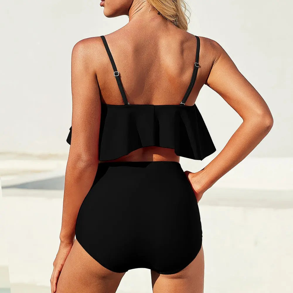 Colorful Ladies Loose Top Bikini Swimsuit Inkedjoy