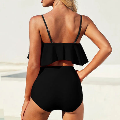 Colorful Ladies Loose Top Bikini Swimsuit Inkedjoy