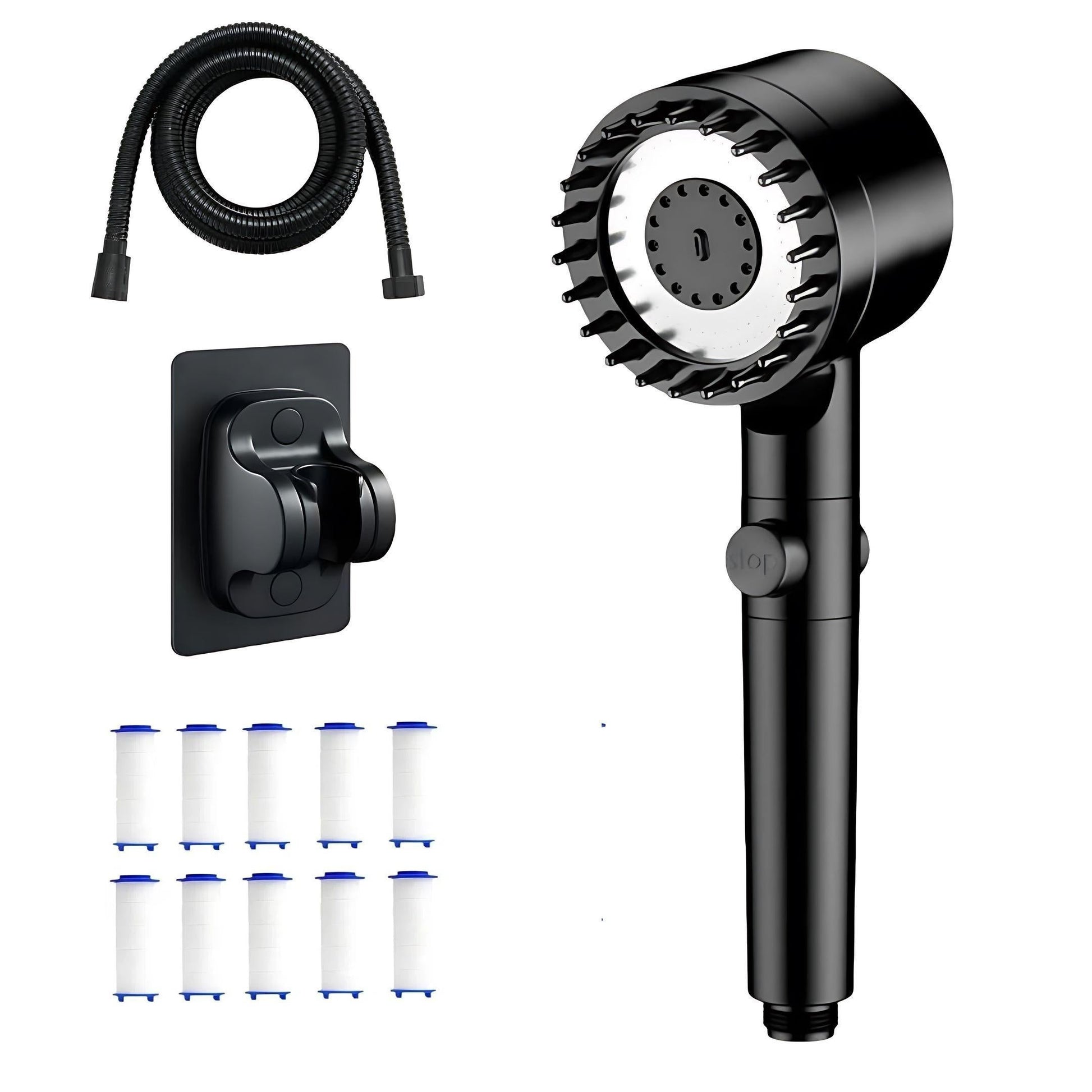 Shower Head Set With Massage Heads, Multiple Filters And Mode-Switching Function For Various Watering Modes Inkedjoy