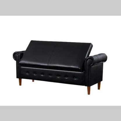 Black Multifunctional Storage Rectangular Sofa Stool My Store