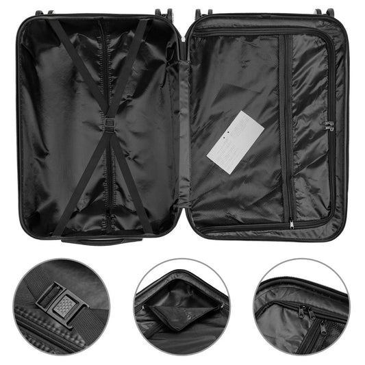 3-in-1 Swivel Wheel With Handle Trolley Case  - Dark Gray Inkedjoy