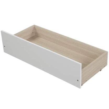 Twin Size Platform Bed With Two Drawers, White My Store