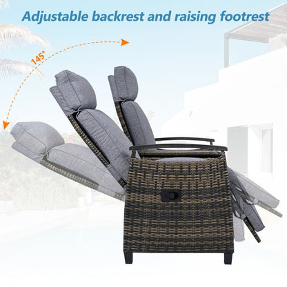 Lounge Chair Double Sofa, Adjustable Backrest Willow Inkedjoy