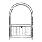 7ft, Black, Double-decked, Rounded Roof, With Door, Wrought Iron, Iron Arch, Courtyard Inkedjoy