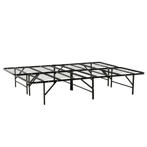 Metal Mattress Foundation Bed Frame, Queen Size Bed Base, Bedroom Furniture, Black My Store