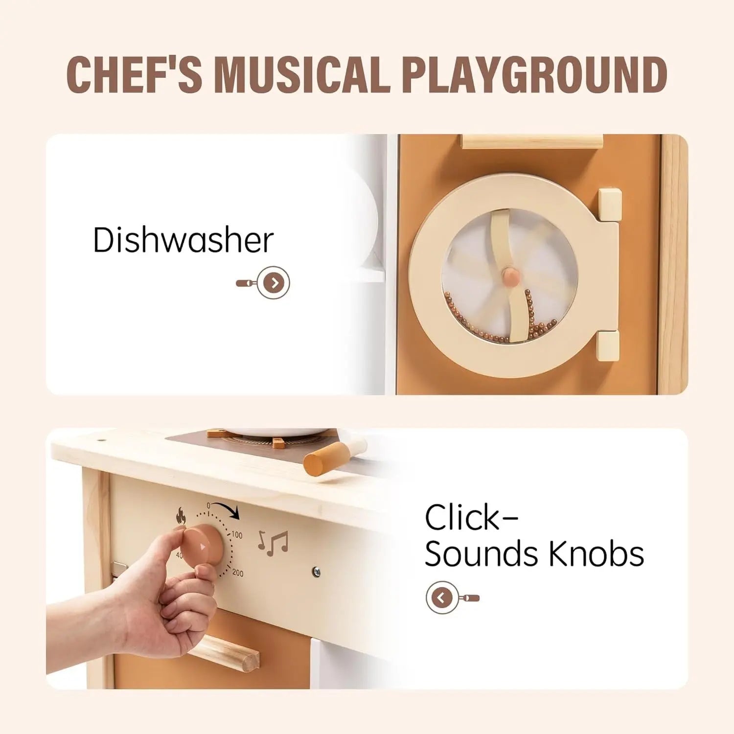 Kitchen Playset Wooden Play Toy With Accessories My Store