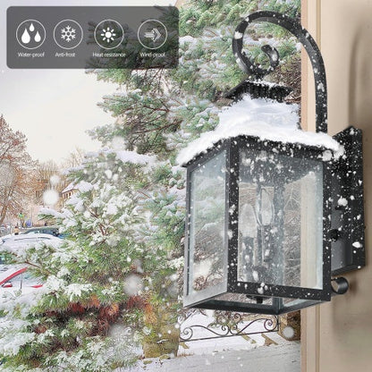 Large Outdoor Wall Light With Glass Supports Many Types Of Bulbs In 1 Pack My Store